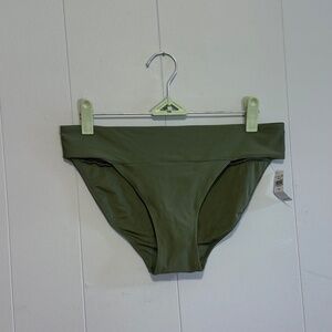 Aerie Olive Green Wide Band Bikini Bottoms Size Medium NWT